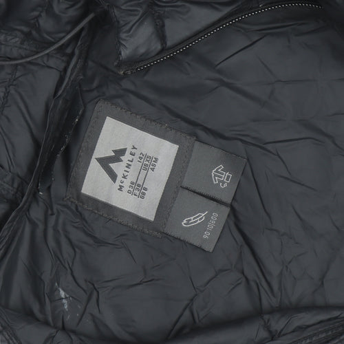 McKINLEY Women's Black Long Puffer Jacket Size 16 Hooded Lined