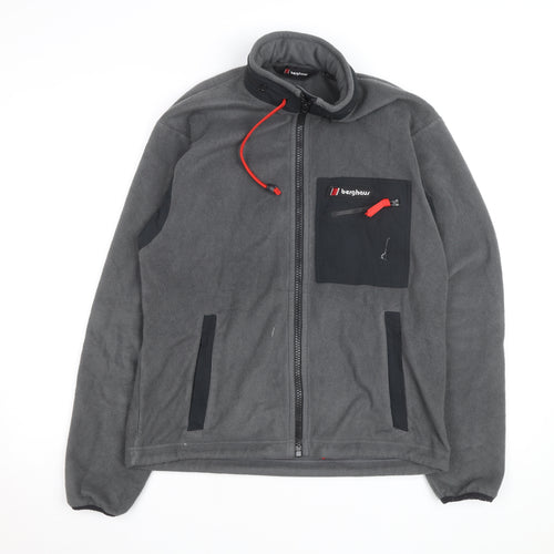 Berghaus Men's Grey Small Full Zip Fleece Windproof Jacket