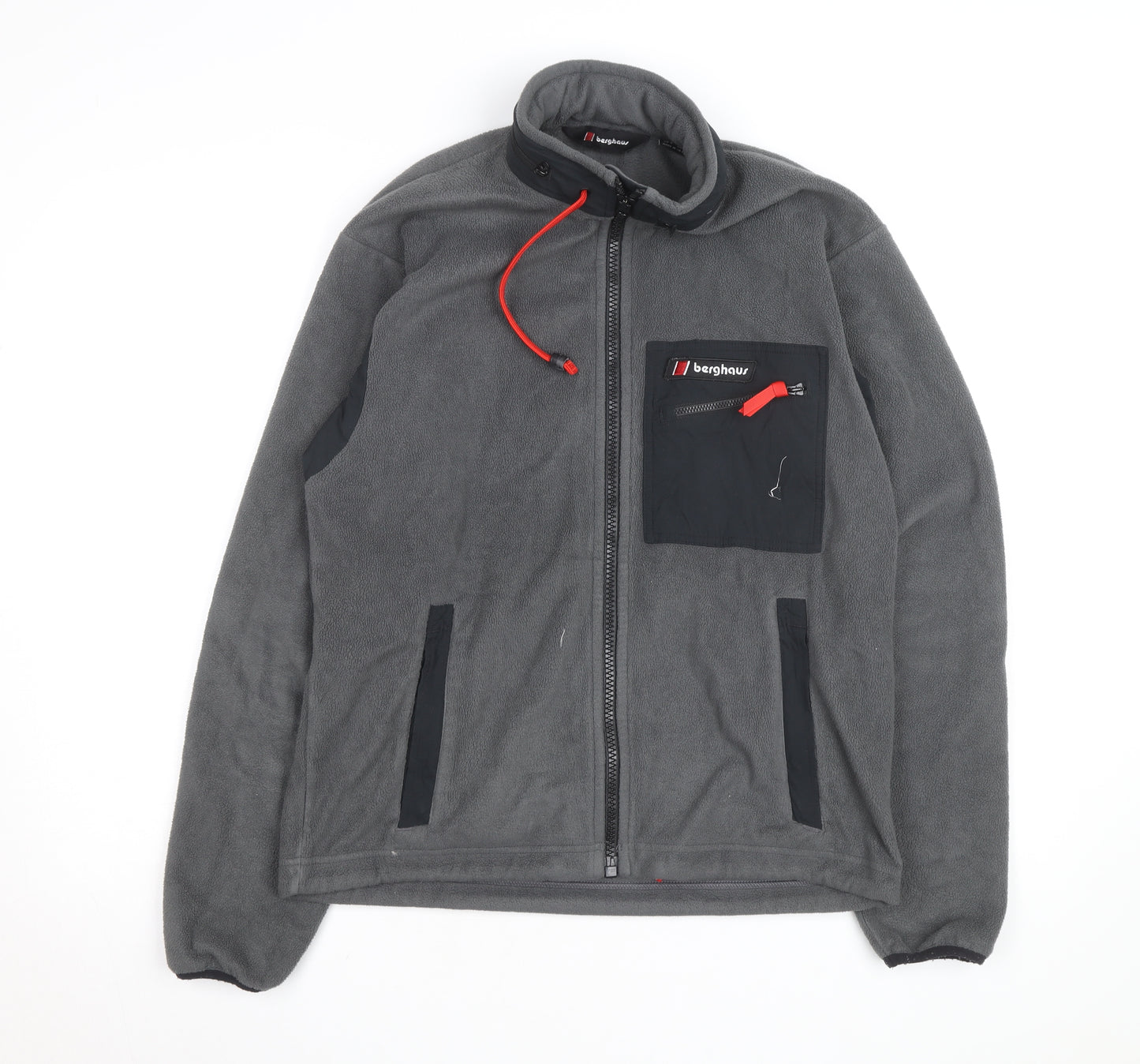 Berghaus Men's Grey Small Full Zip Fleece Windproof Jacket