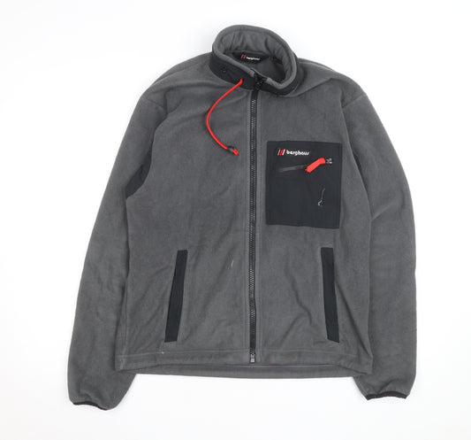 Berghaus Men's Grey Small Full Zip Fleece Windproof Jacket