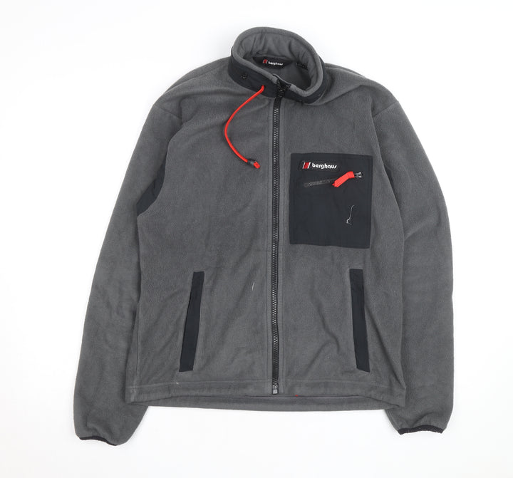 Berghaus Men's Grey Small Full Zip Fleece Windproof Jacket