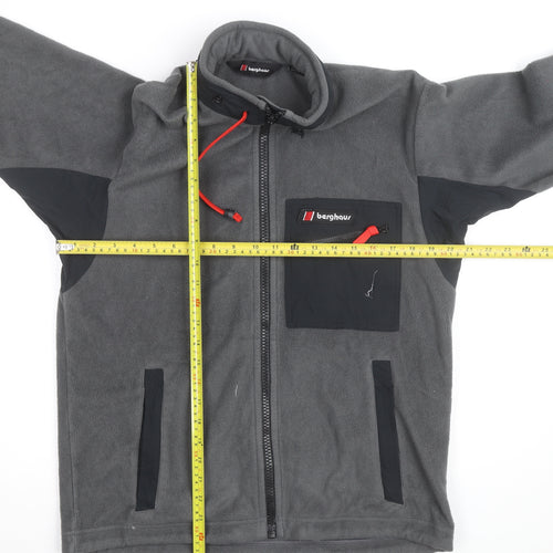 Berghaus Men's Grey Small Full Zip Fleece Windproof Jacket