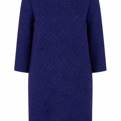 Pomodoro Women Blue Geometric Knee Length Shift Dress Size 14
