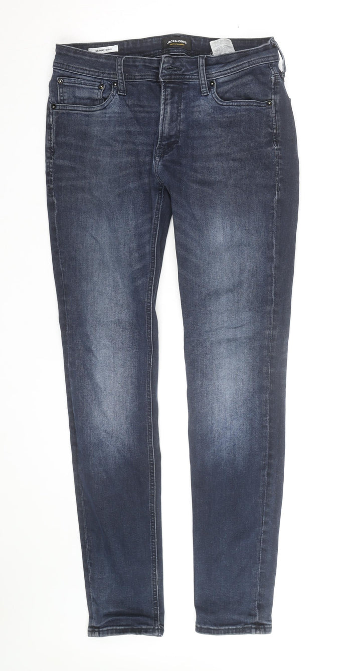 Jack & Jones Men's Blue Skinny Slim Fit Denim Jeans Size 32x32