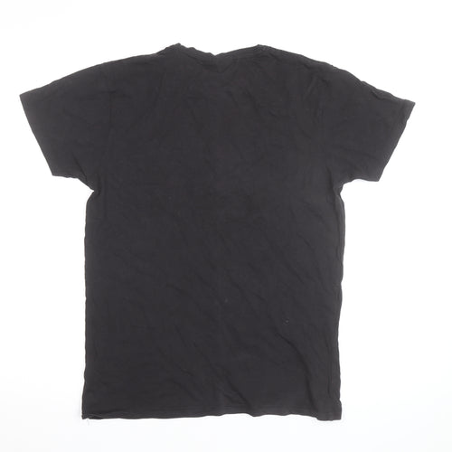 Space Invaders Men's Black Retro Graphic Cotton T-Shirt M