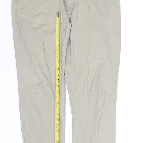 Ben Sherman Men's Beige Chino Trousers 36R Cotton Stretch
