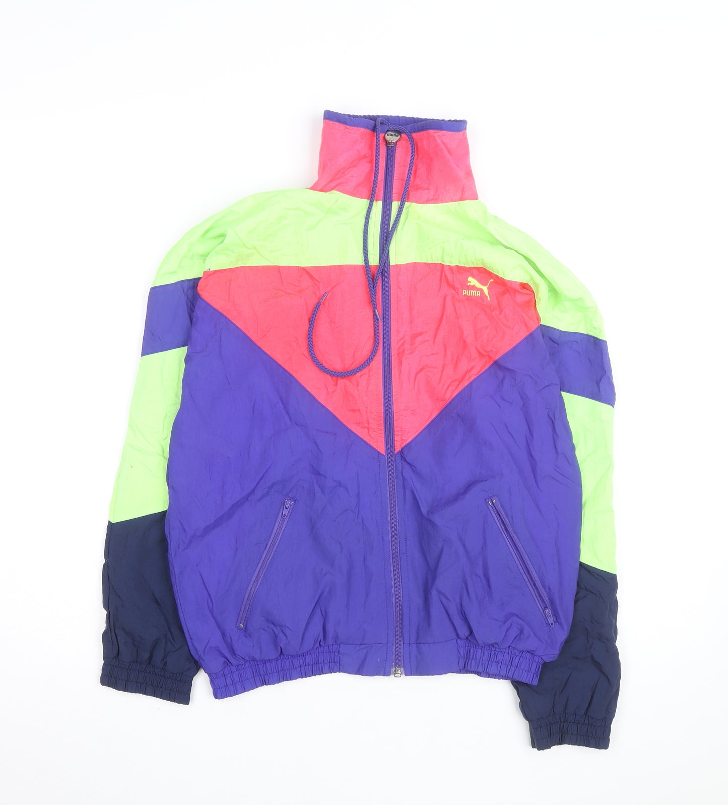 Puma Womens Multicoloured 80s Retro Windbreaker Jacket Size 12