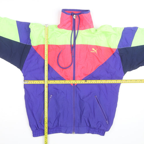Puma Womens Multicoloured 80s Retro Windbreaker Jacket Size 12