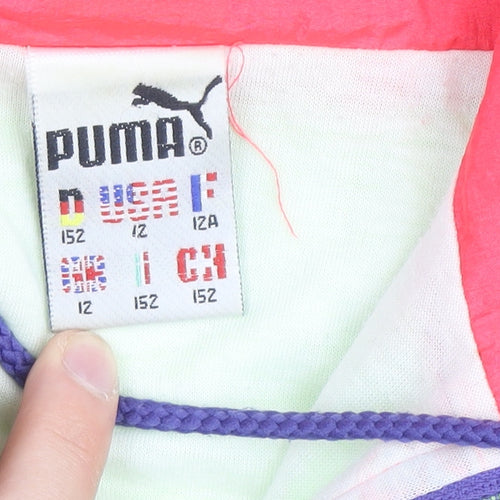 Puma Womens Multicoloured 80s Retro Windbreaker Jacket Size 12