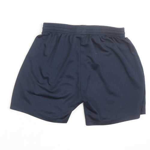 Umbro Boys Navy Blue YM 146 Athletic Shorts Polyester Elastic Waist