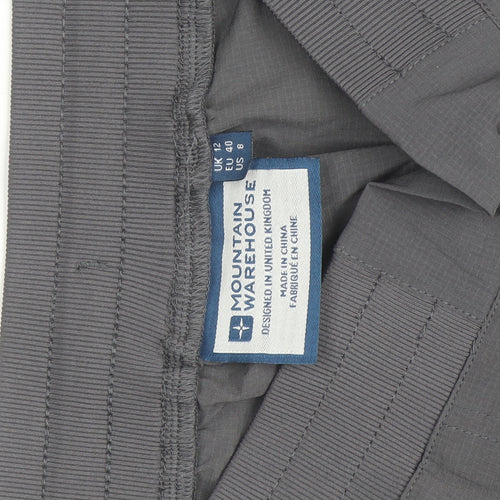Mountain Warehouse Women Grey Size 12 Capri Hiking Trousers