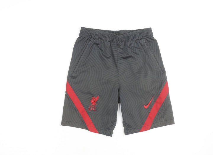 Nike Boys Grey L Liverpool FC Dri-Fit Athletic Football Shorts L 147-158cm