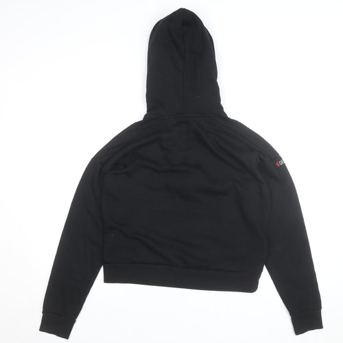 District Women's Black 1/4 Zip Hoodie Medium Fleece Pullover
