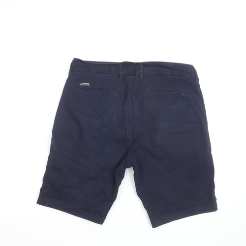 Tribord Mens Blue Chino Shorts L Regular Fit Casual Lightweight