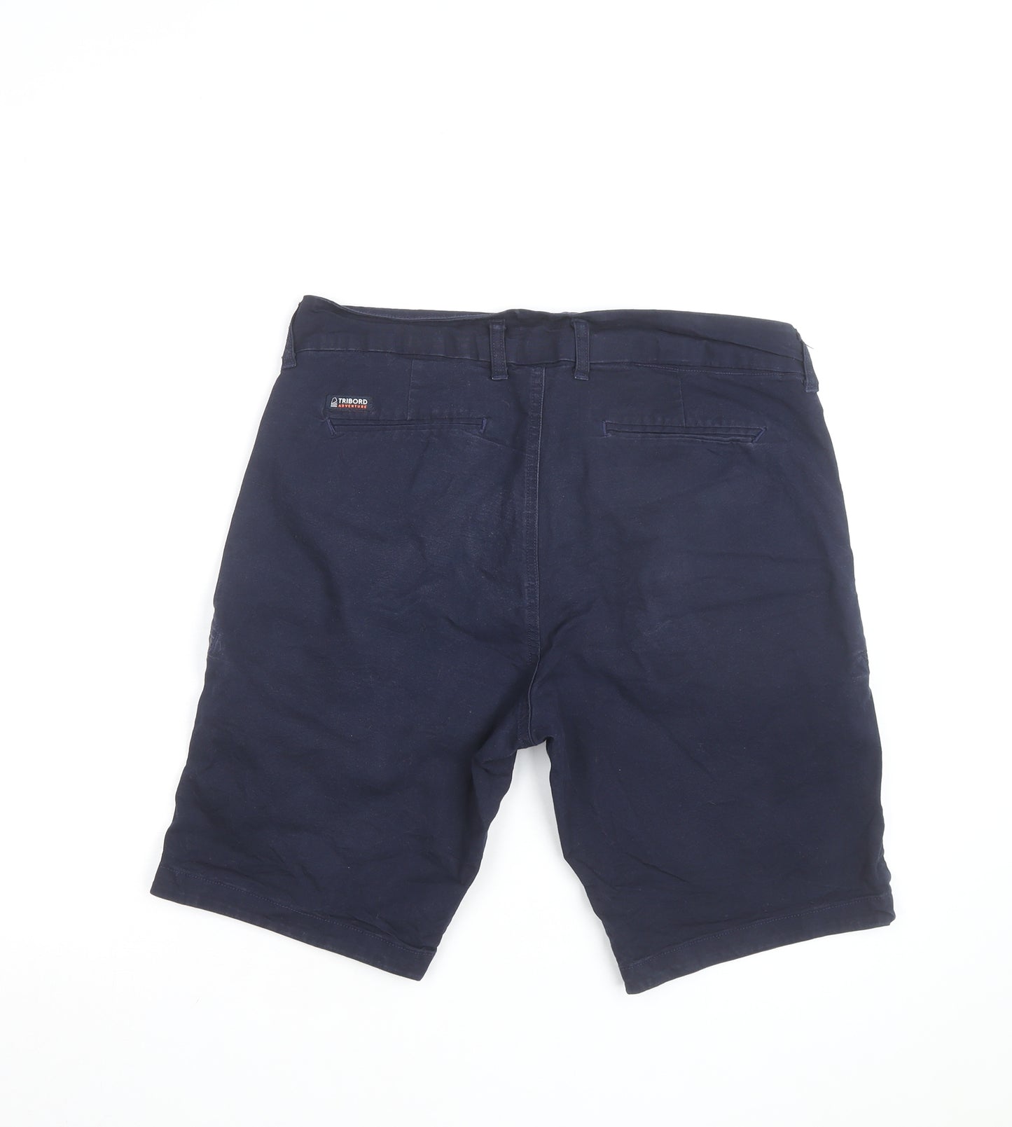 Tribord Mens Blue Chino Shorts L Regular Fit Casual Lightweight