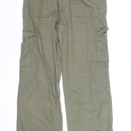 Denim Co Unisex Green Cargo Trousers Size 12 Regular Fit