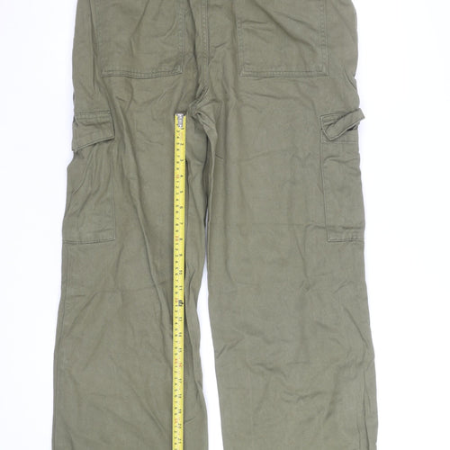 Denim Co Unisex Green Cargo Trousers Size 12 Regular Fit