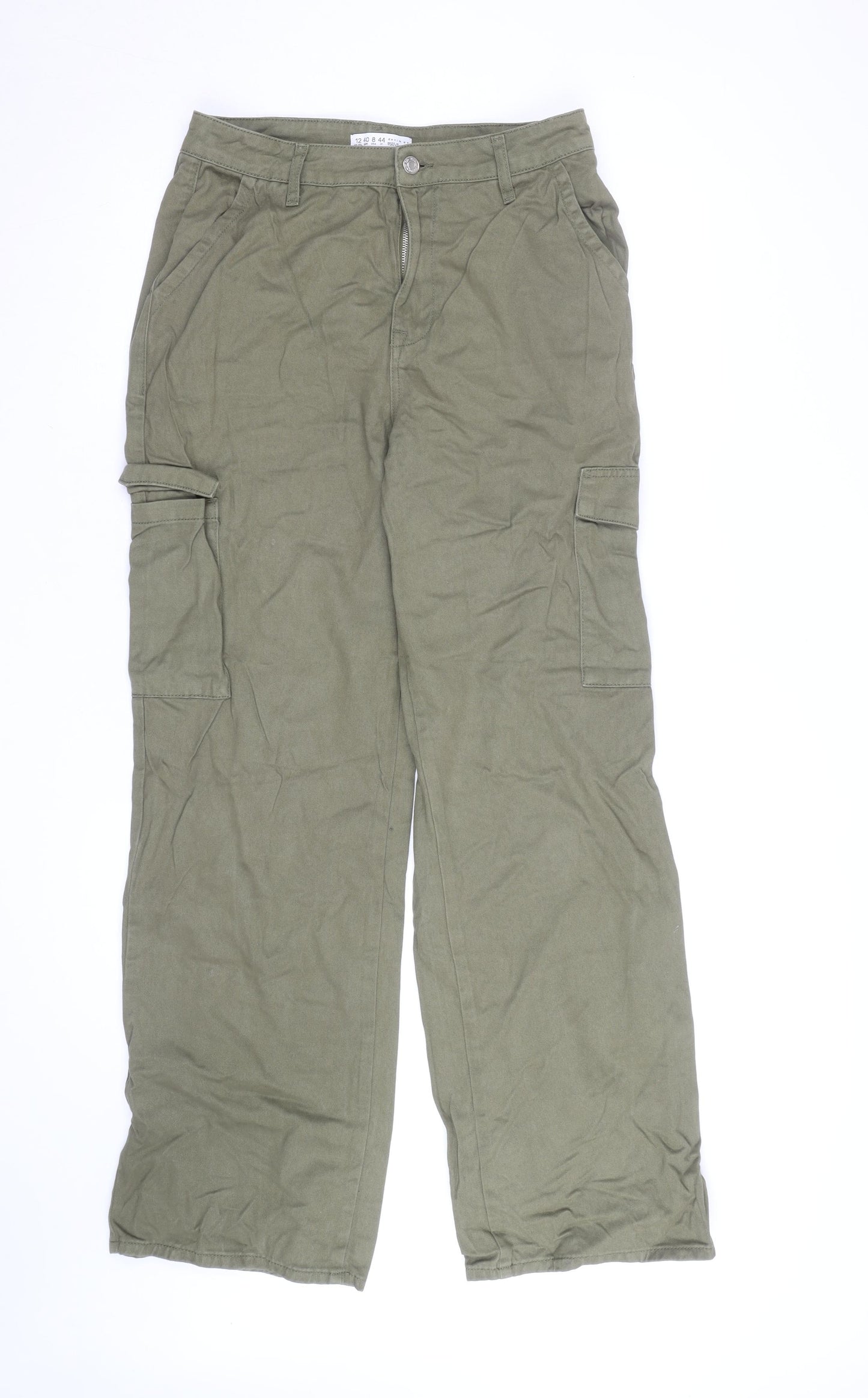 Denim Co Unisex Green Cargo Trousers Size 12 Regular Fit
