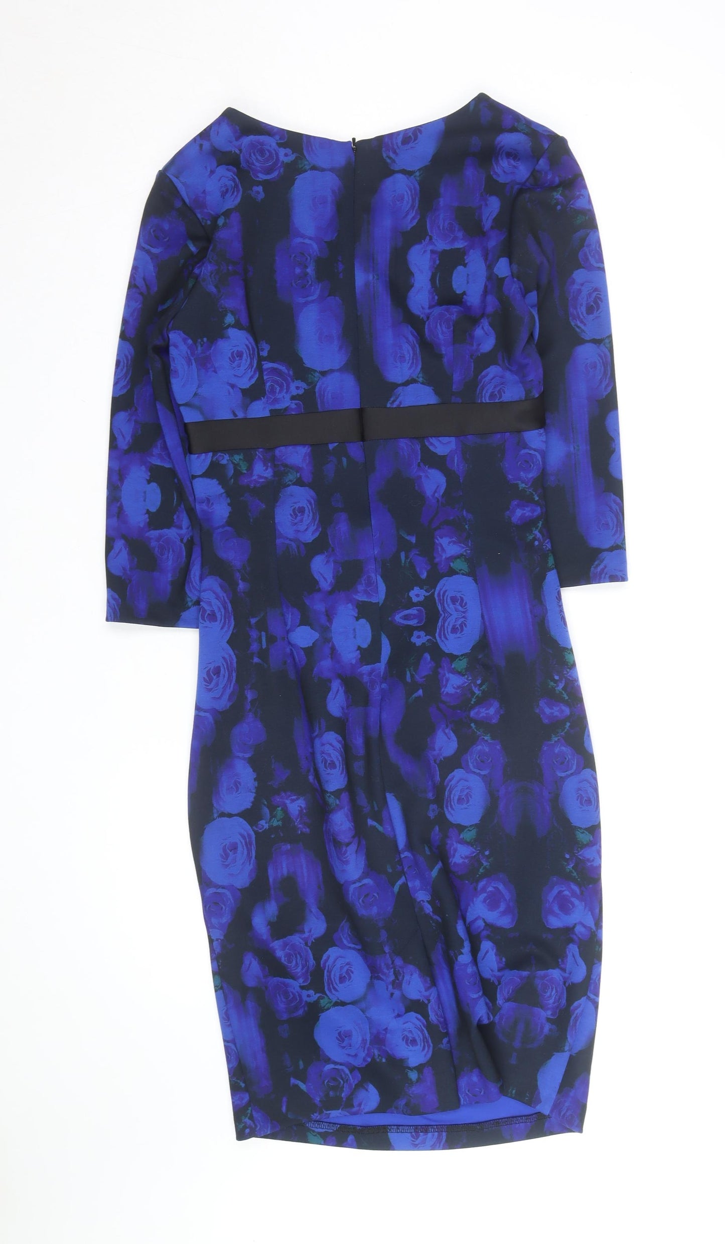 Diva Catwalk Women's Blue Floral Bodycon Knee Length Dress S