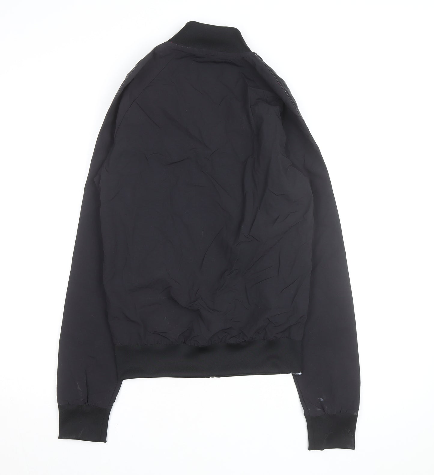 Adidas Men’s Black Small Track Jacket Full Zip Polyester Sportswear