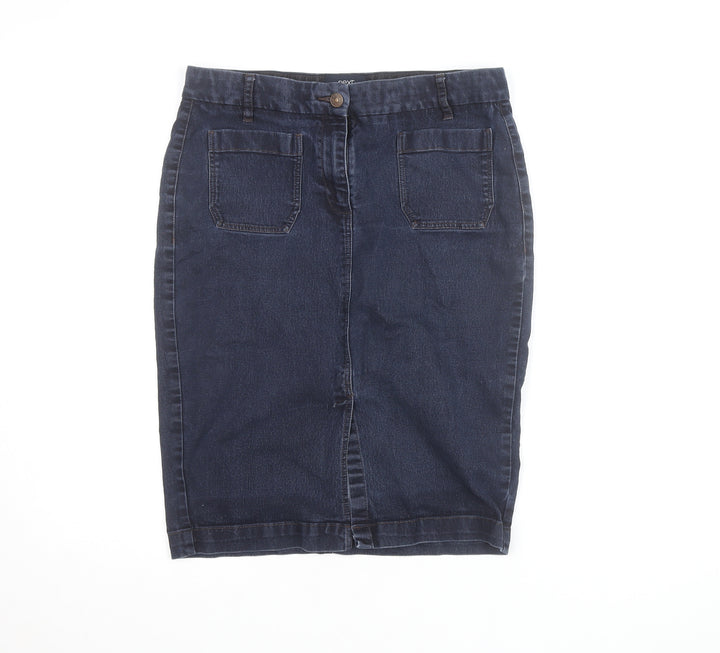 Next Women’s Blue Denim Knee Length Pencil Skirt Size 12