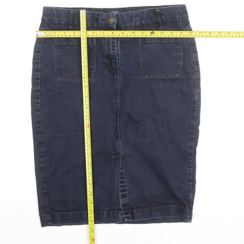 Next Women’s Blue Denim Knee Length Pencil Skirt Size 12