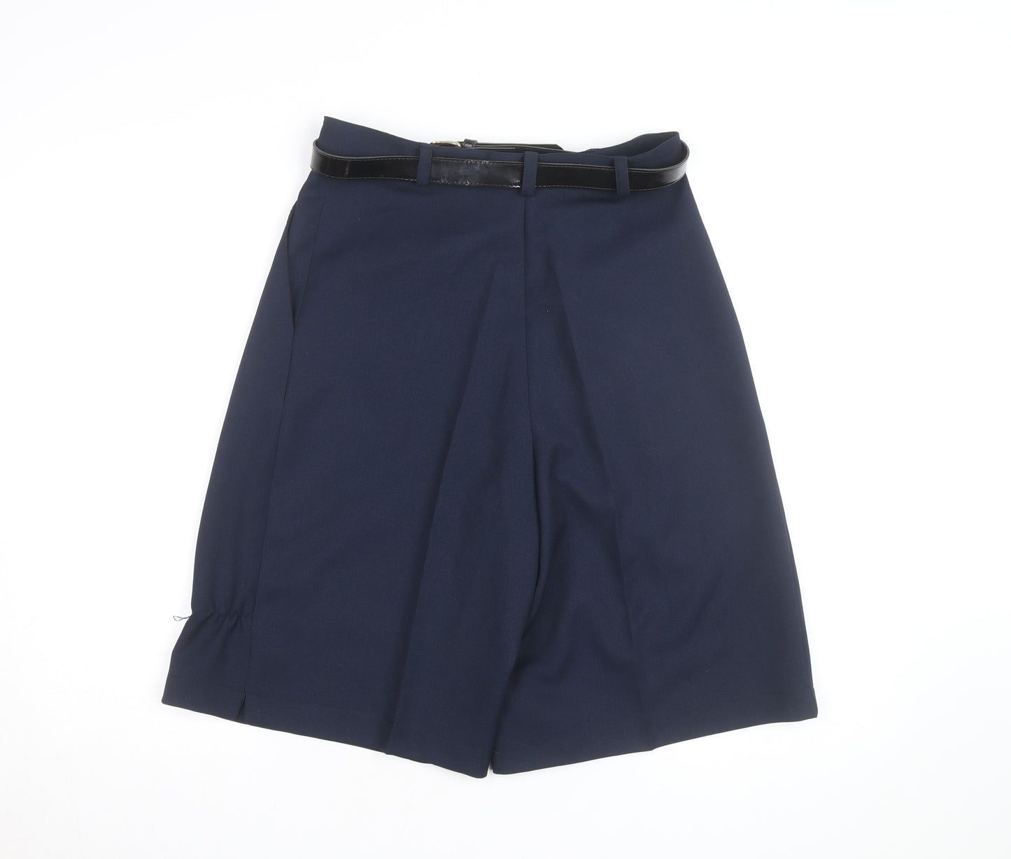 Sophie Women’s Navy Blue Size 12 Bermuda Pleated Shorts with Belt
