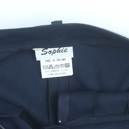 Sophie Women’s Navy Blue Size 12 Bermuda Pleated Shorts with Belt