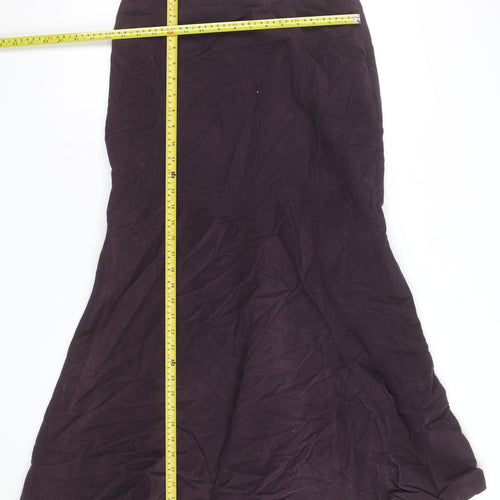Olsen Womens Brown Corduroy Flared Midi Skirt Size 12