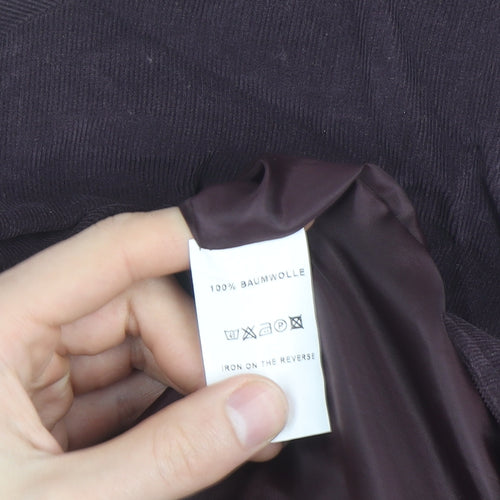 Olsen Womens Brown Corduroy Flared Midi Skirt Size 12