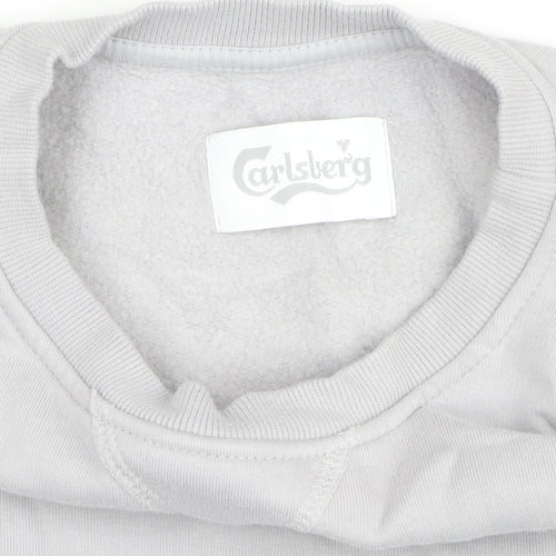 Carlsberg Unisex Grey Pullover Sweatshirt L Beer Logo Fleece