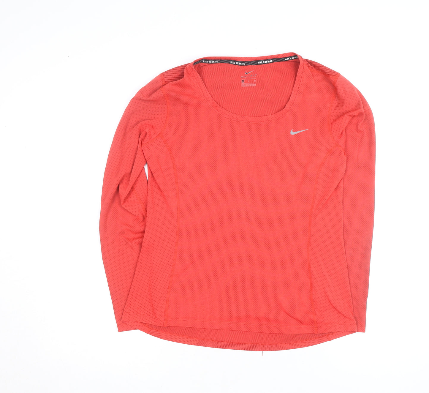 Nike Men's Red Dri-FIT Long Sleeve Running Top Size S