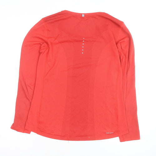 Nike Men's Red Dri-FIT Long Sleeve Running Top Size S