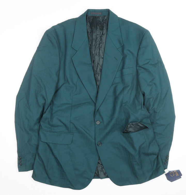 John Swan Men's Green Wool Blend Classic 42 Blazer Jacket