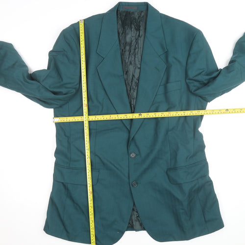 John Swan Men's Green Wool Blend Classic 42 Blazer Jacket