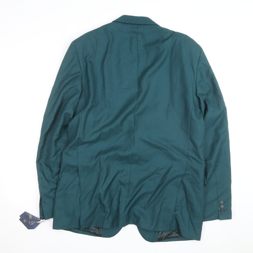 John Swan Men's Green Wool Blend Classic 42 Blazer Jacket