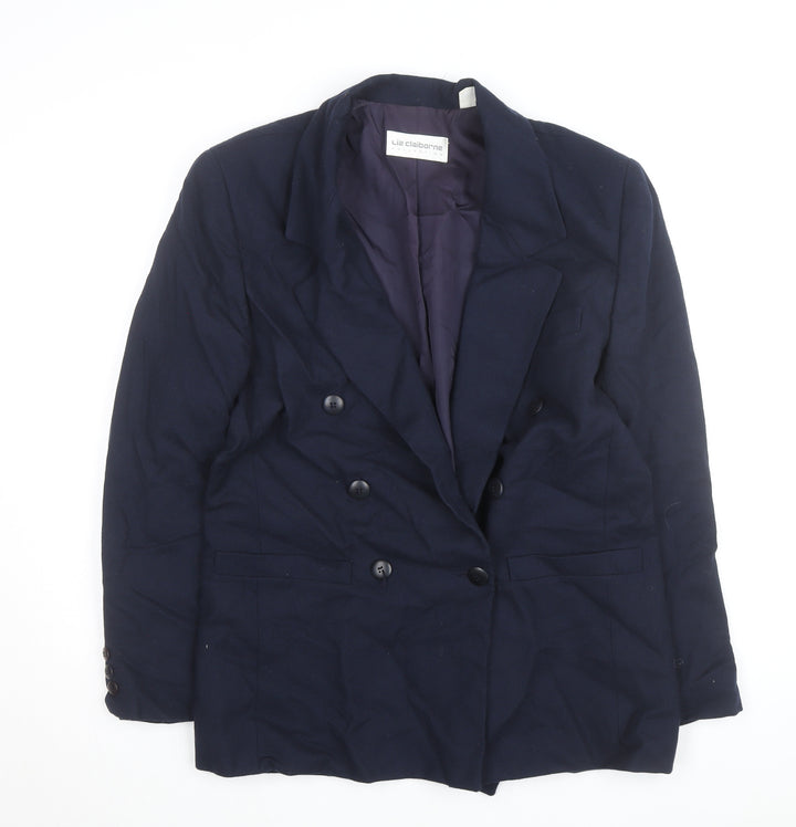 Liz Claiborne Men's Blue Wool Classic Blazer Jacket Size M