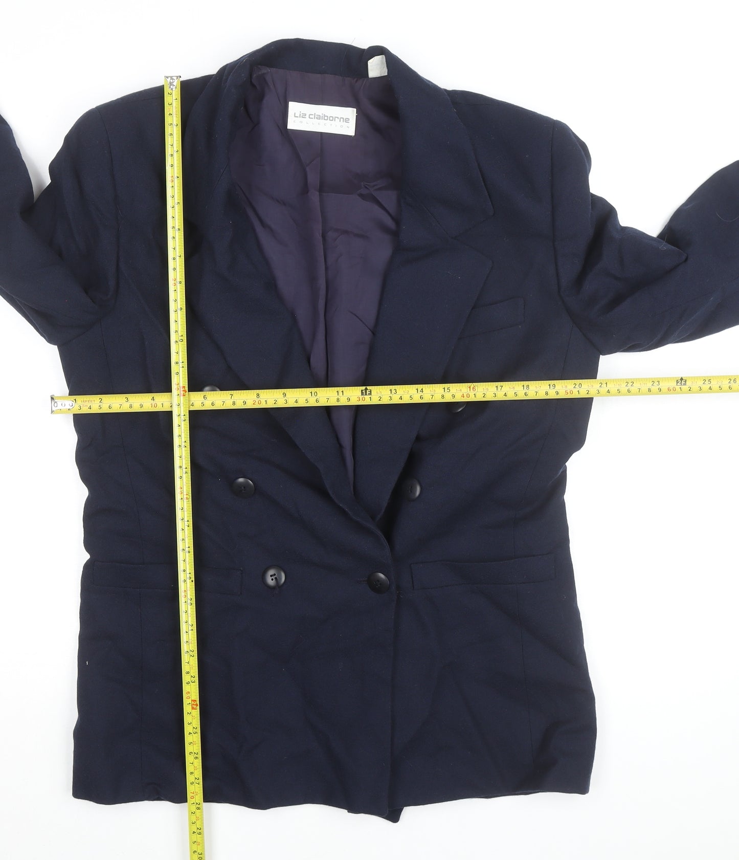 Liz Claiborne Men's Blue Wool Classic Blazer Jacket Size M