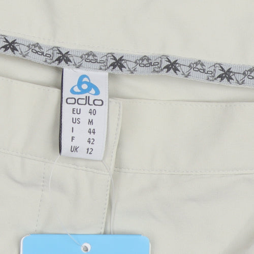 Odlo Womens Beige Chino Outdoor Shorts Size 12 Quick Dry Lightweight