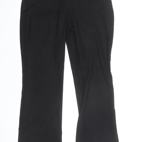 Monsoon Women Black Size 12 Short Straight Dress Pants