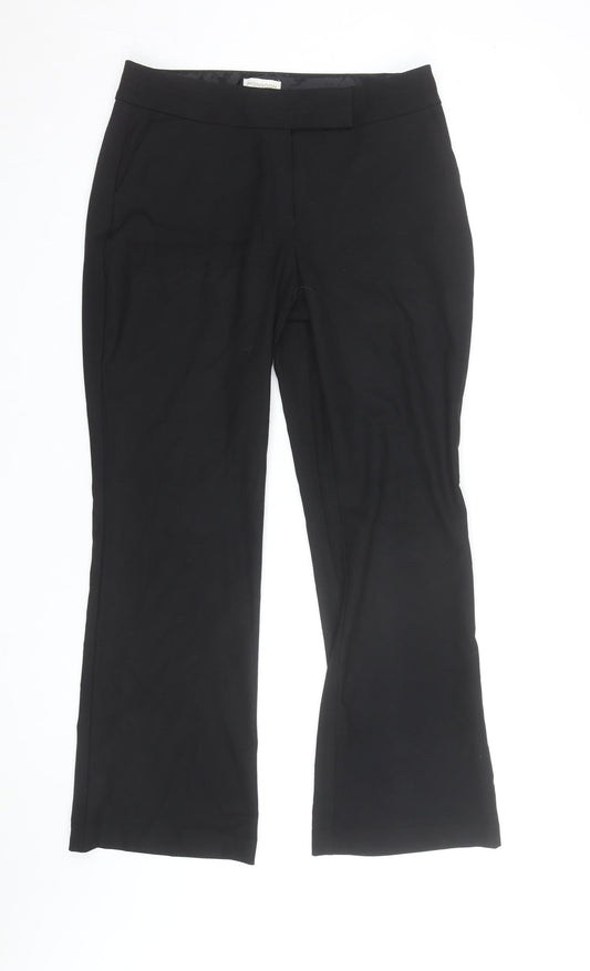 Monsoon Women Black Size 12 Short Straight Dress Pants