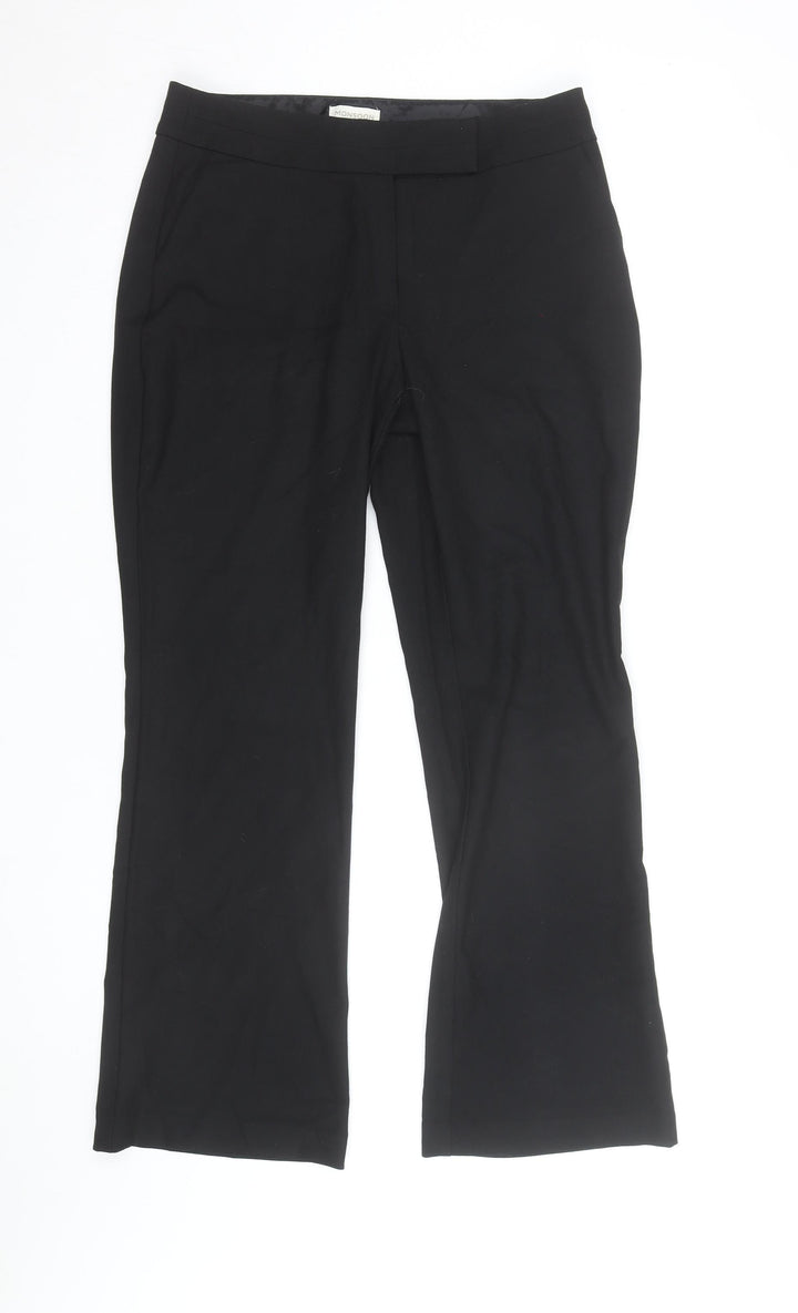 Monsoon Women Black Size 12 Short Straight Dress Pants