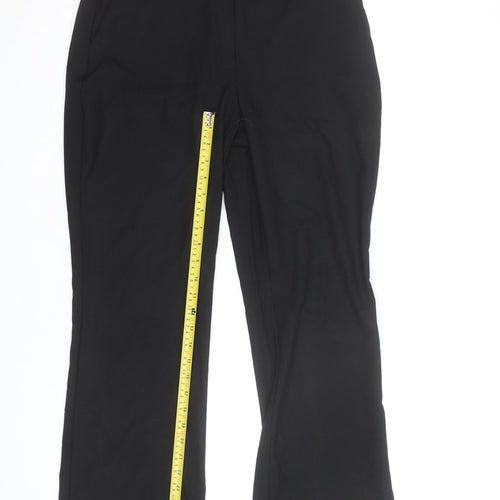 Monsoon Women Black Size 12 Short Straight Dress Pants
