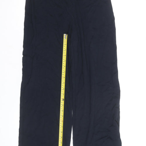 Marks and Spencer Women's Black Wide-Leg Jersey Trousers Size 12