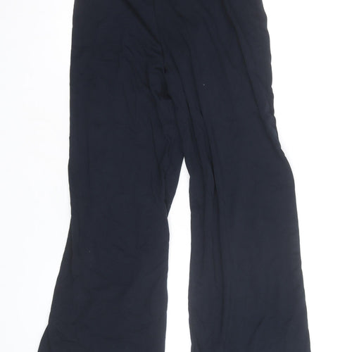 Marks and Spencer Women's Black Wide-Leg Jersey Trousers Size 12
