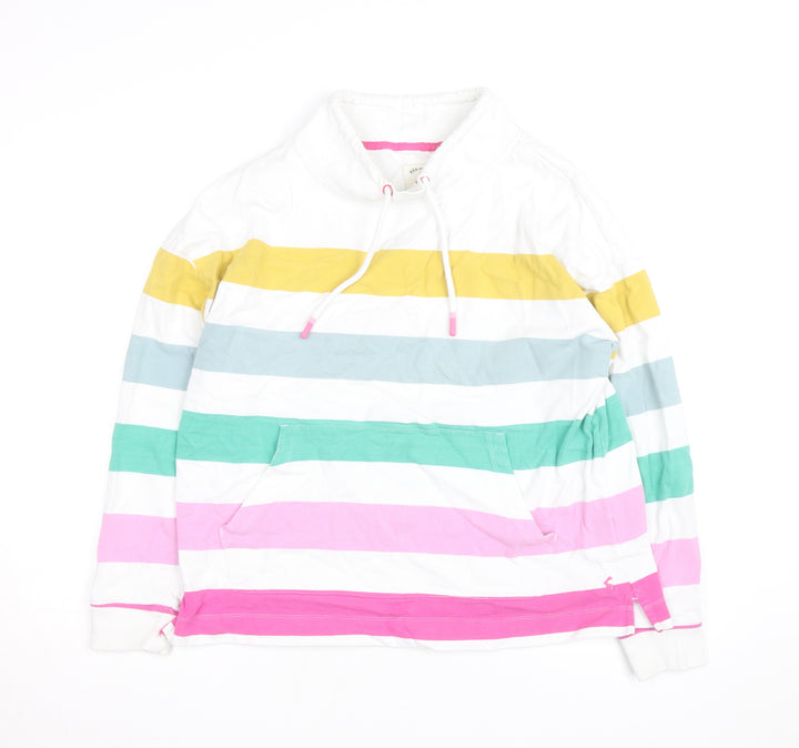 Joules Women’s Multicoloured Striped Long Sleeve Cotton Tunic Top UK 14