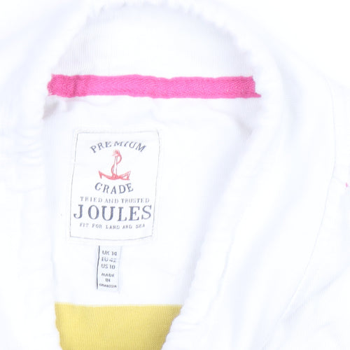 Joules Women’s Multicoloured Striped Long Sleeve Cotton Tunic Top UK 14
