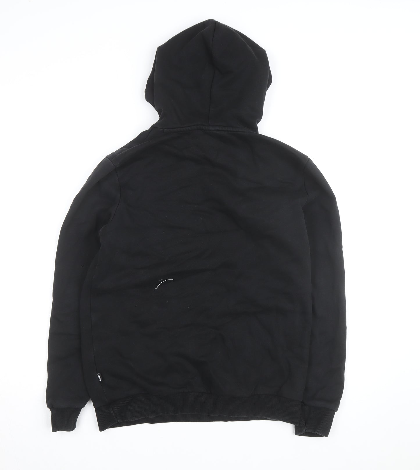 Puma Men's Black Pullover Hoodie Small Logo Graphic Sweatshirt