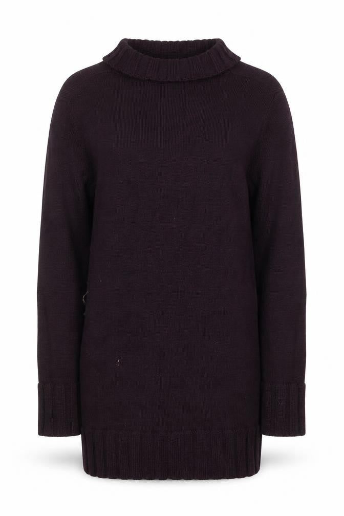 Olsen Women Purple Wool Blend Long Sleeve Cardigan Size M
