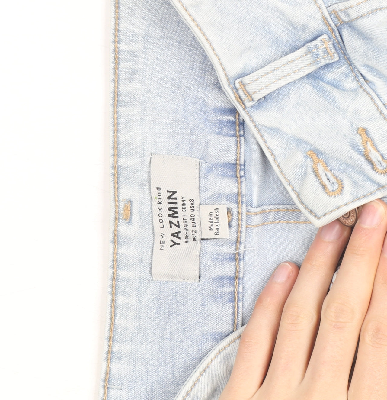 New Look Women’s Light Blue High Waist Skinny Jeans Size 12